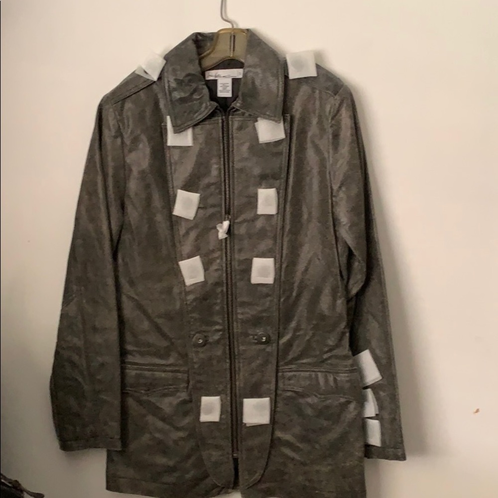 Textured leather jacket by Andrew Velasquez